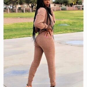 Cozy Brown Women's Pants Set